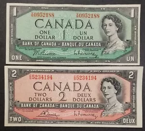 Banconote da due dollari CANADA 1954 e 2 dollari in condizioni AU - Foto 1 di 2