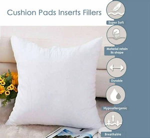 Cushion inserts Pads inner Hollowfiber Scatters Filler Deep Filled Plump Pillow - Picture 1 of 15