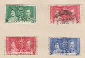 CEYLON 275-77 Geo VI Coronation used 1937 - Bild 1 von 1