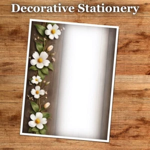 NEW - Decorative Stationery Designs (25 Sheets)  8.5 x 11 Premium Paper #9047 - Picture 1 of 3