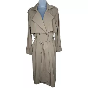 Gabardina Princesa Polly Talla 8 Cassie Beige Doble Pecho Cinturón Preppy - Imagen 1 de 9