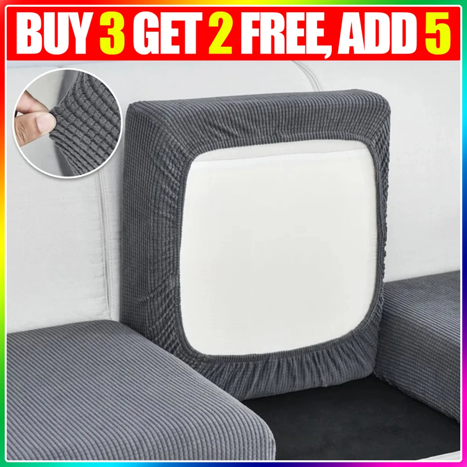 1/2/3 Seater Elastic Stretch Couch Cushion Covers Sofa Seat Slip Cover Protector - Image 1 of 4