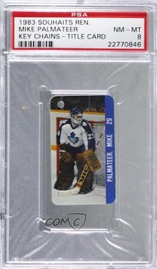 1983 Souhaits Renaissance Key Chain Cards Mike Palmateer PSA 8