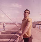 Singer Frankie Vaughan Fishing From The Pier At Newhaven, Sus 1960S Old Photo 1