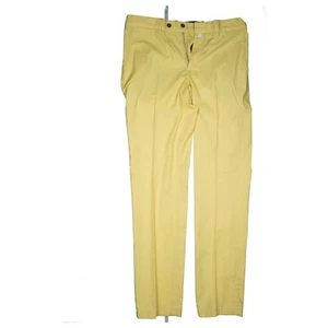 Jean Biani Herren Chino Hose Jeans Slim Fit Golf Premium Sommer W34 L34 Gelb NEU - Bild 1 von 7