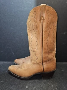 Stivali da cowboy vintage Dan Post in pelle marrone stile Marlboro P2551 da donna taglia 9,5 D - Foto 1 di 13