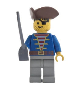 Lego Pirat Minifigur Vintage blaue Jacke Hut & Schwert Pi005 1993 6285 Piraten - Bild 1 von 9