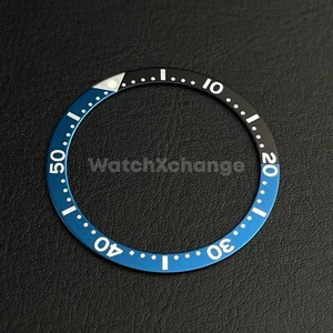 Blue & Black 39mm Flat Aluminium Bezel Insert For Divers Watch Seiko Mod Turtle - Picture 1 of 4