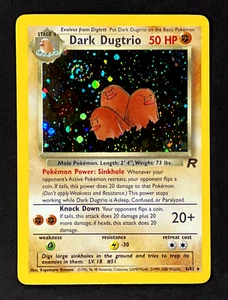 Pokemon DARK DUGTRIO Team Rocket HOLO Rare INSUFFICIENT INK ERROR Misprint 6/82 - Picture 1 of 6