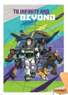 Telón de fondo de fiesta de cumpleaños Lightyear Buzz Scene Setter con 12 accesorios para cabina de fotos Foto 1 de 2