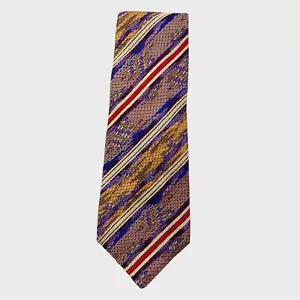 Missoni Cravatte NWT Multicolor Diagonal Stripe Silk Tie - Picture 1 of 7