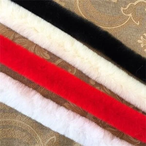 Scarf Sewing Trimming Ribbon Faux Rabbit Fur Furry Ribbon Fur Tape 100cm - Picture 1 of 11