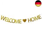 JNCH Willkommen Zuhause Banner Girlande Welcome Home Girlande Deko Papier