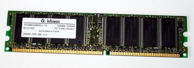 256 MB DDR-RAM 184-pin PC-2100U non-ECC  266 MHz 'Infineon HYS64D32900GU-7-B' - Photo 1/2