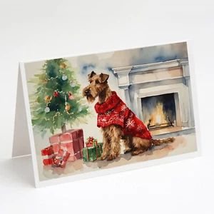 Irish Terrier Cozy Christmas Greeting Cards Envelopes Pack of 8 DAC2678GCA7P - Picture 1 of 3