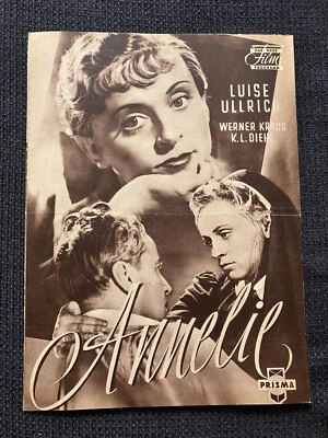 Filmplakat Filmprogramm ORIGINAL 50er "Annelie" Luise Ulrich Werner Kraus K.L.Di - Bild 1 von 3