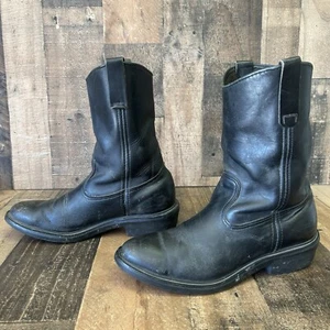 Red Wing 14331 Vintage Soft Toe Black Pull On Leather Work Boots Mens 9.5 D - Picture 1 of 12
