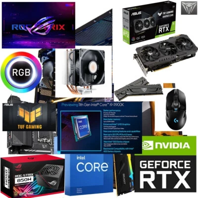 PC GAMING - ASUS TUF RTX 3060 Ti - INTEL i9 Bundle Z590 850W 32GB TASTIERA MOUSE - Immagine 1 di 2