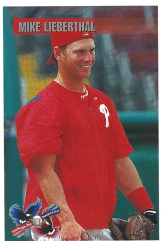 1997 Philadelphia Phillies Mike Lieberthal 4 x 6 inch postcard Cover