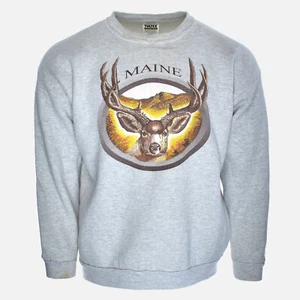 Maine Buck Deer 1995 Wildlife Nature Outdoor Hunting Vtg Crewneck Sweatshirt XL - Picture 1 of 5