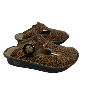Alegria Classic Slip-On Clog in Brown African Leopard Print EU 35 US 5-5.5 - Picture 1 of 8