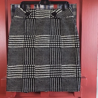 Falda para mujer Sara Campbell negra blanca a cuadros detalle botones cremallera trasera talla M Foto 1 de 4