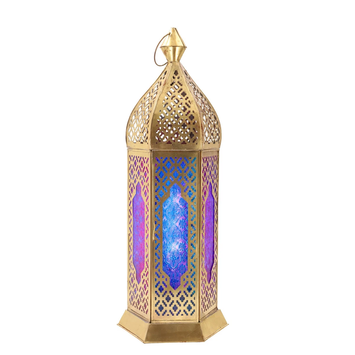 Moritz Windlicht Orientalisch - Arabische Metall-Laterne Alt Gold Für Garten & Deko (29x62 Cm)