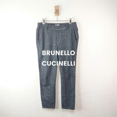 Brunello Cucinelli Monire Wool Tapered Slim Slacks Pants 38 — 第 1/4 张图片