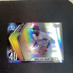Orelvis Martinez 2022 Bowman Chrome Bowman Scouts Top 100 #BTP-40 Blue Jays - Picture 1 of 2