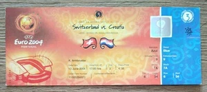 mint TICKET UEFA Euro 2004 Schweiz Switzerland - Kroatien Croatia Match 3 # 634 - Picture 1 of 2