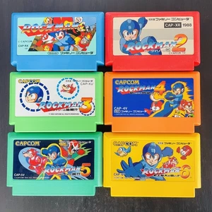 Rockman 1 2 3 4 5 6 Nintendo Famicom Capcom Japanese Version Mega Man Rare - Picture 1 of 24