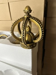 2x Asta per Tende in Legno per Tende Finiture Adattabili Asta da 3" - Avvitabile - Oro - Foto 1 di 1