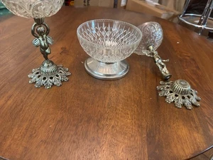 Vintage Cherub Kompott Paar + Pressglas Schale - Reparatur/Display Lot - 3 Stück R11 - Bild 1 von 9