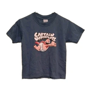 Kids/youth Captain Underpants T-Shirt Size S (6-8) used Blue used As-Is - Picture 1 of 5
