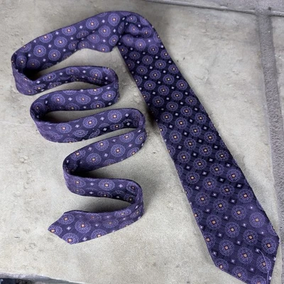 Corbata geométrica John W Nordstrom 100 % seda púrpura Foto 1 de 4