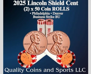CENTAVO ESCUDO LINCOLN 2025 P D 100 MONEDAS 2 ROLLOS BU COMO NUEVO CESÓ LA PRODUCCIÓN 12/11/25 - Imagen 1 de 1