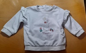 Beatrix Potter Baby Mädchen Sweatshirt bestickt "Flopsy" Hase Gr. 3-6 Monate - Bild 1 von 12