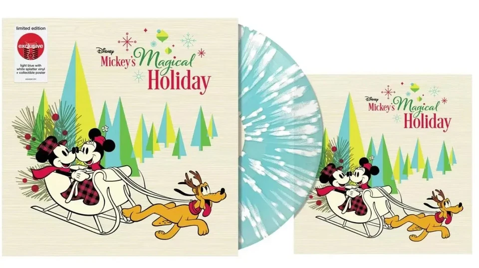 DISNEY - Mickey's Magical Holiday Light Blue with White Splatter Vinyl LP