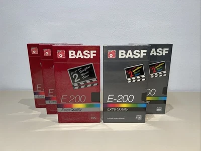 BASF Extra Quality E-200 5 Piece Video Cassettes VHS New Original Packaging - Image 1 of 4