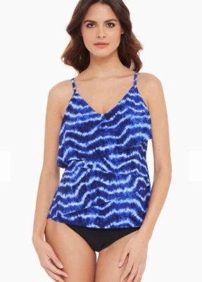 Traje de baño Magicsuit para mujer talla 8 New Wave Chloe Tankini Top azul Foto 1 de 4