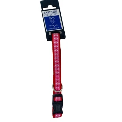 Collar de perro a lunares East Side Collection rojo 5/8" se ajusta 14-20" Foto 1 de 4