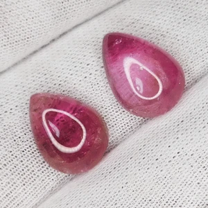 Par de peras de turmalina rublita natural mejor color de 9,98 quilates...!!!¡!  - Imagen 1 de 2