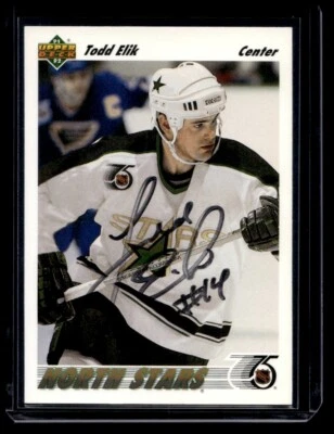 1991 Upper Deck #544 Autographed Todd Elik  Trading Card - Image 1 of 2