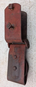 WI Barn Antique Chipped Red Barn Door Track Pulley Runner w/Bracket Turns Free - Picture 1 of 10