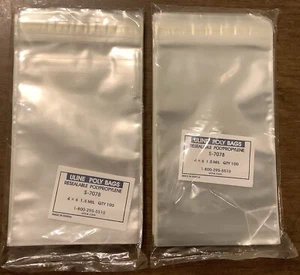 Uline 4"x 6" Resealable Clear 1.5 MIL Polypropylene Bags New 200 count - Picture 1 of 3