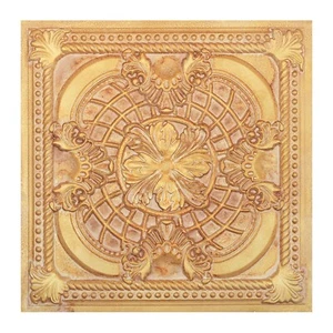 Drop in Ceiling Tiles Vintage wall panels for Cafe PL31 Vintage brown gold 10pcs - Picture 1 of 24
