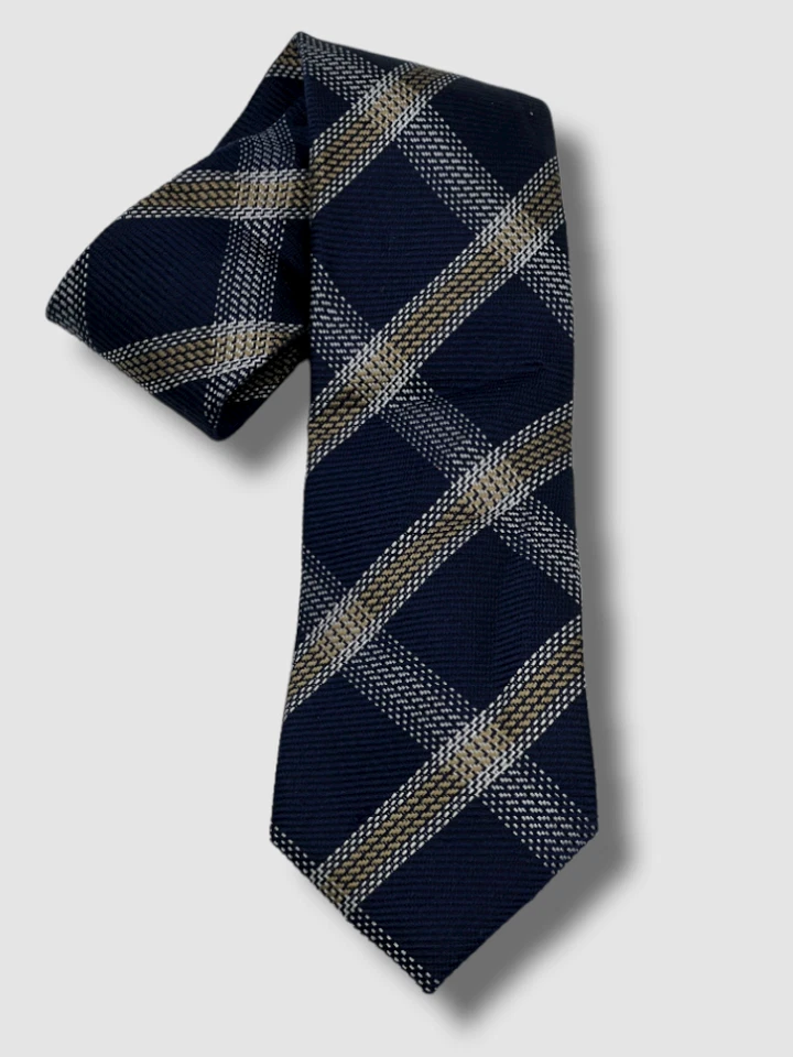 Corbata de seda a cuadros azul Sean John de $70 para hombre talla 60 x 3,25 Foto 1 de 1