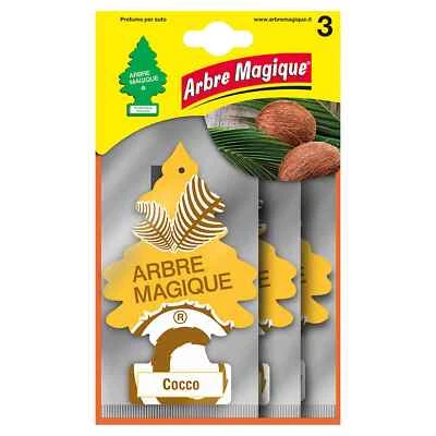 Arbre Magique 3 Deodoranti per Auto Cocco