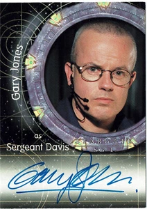 Tarjeta autografiada Stargate SG-1 temporada 5 A20 Gary Jones como sargento Davis - Imagen 1 de 2