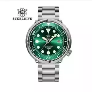 SD1975C Steeldive Tuna Automatic Diver Watch Seiko NH35 Movement UK in GREEN - Picture 1 of 12